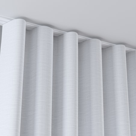 Zasłona na taśmie wave 130x260 biały