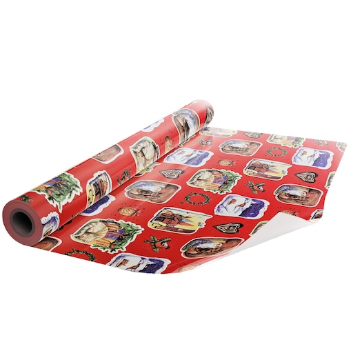 Papier Prezentowy Do Pakowania Prezentów 25 m MEGAROLKA Świąteczny Do Paczek Boże Narodzenie Ozdobny