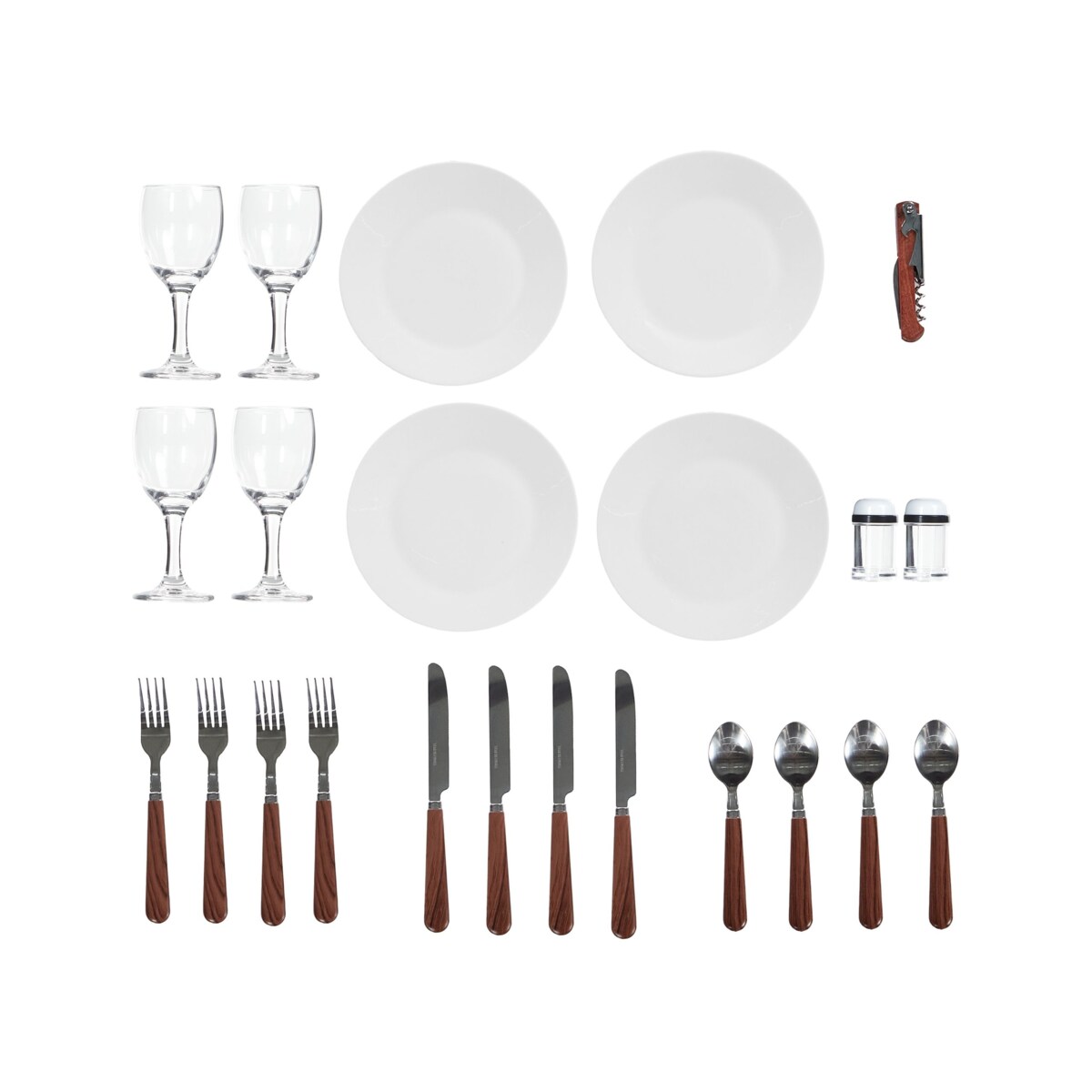 Kosz piknikowy PRUNEAU Plecionka Brązowy