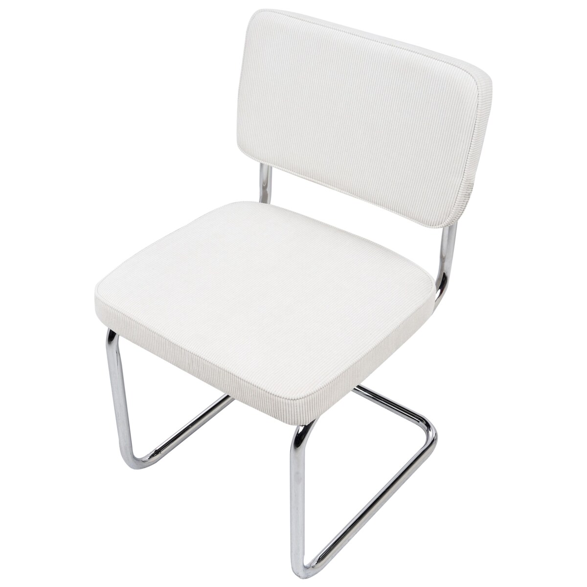 Zestaw 2 krzeseł do jadalni IRWIN Sztruks Złamana biel