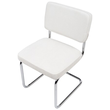 Zestaw 2 krzeseł do jadalni IRWIN Sztruks Złamana biel