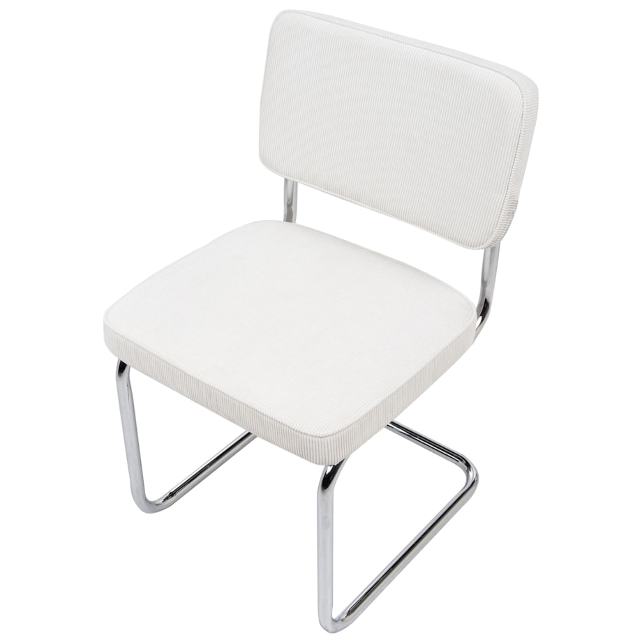 Zestaw 2 krzeseł do jadalni IRWIN Sztruks Złamana biel