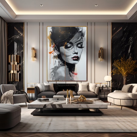 Obraz Na Ścianę Twarz KOBIETY Abstrakcja 80x120cm