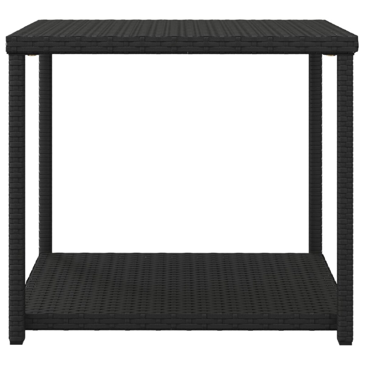 vidaXL Stolik boczny, czarny, 55x45x49 cm, polirattan