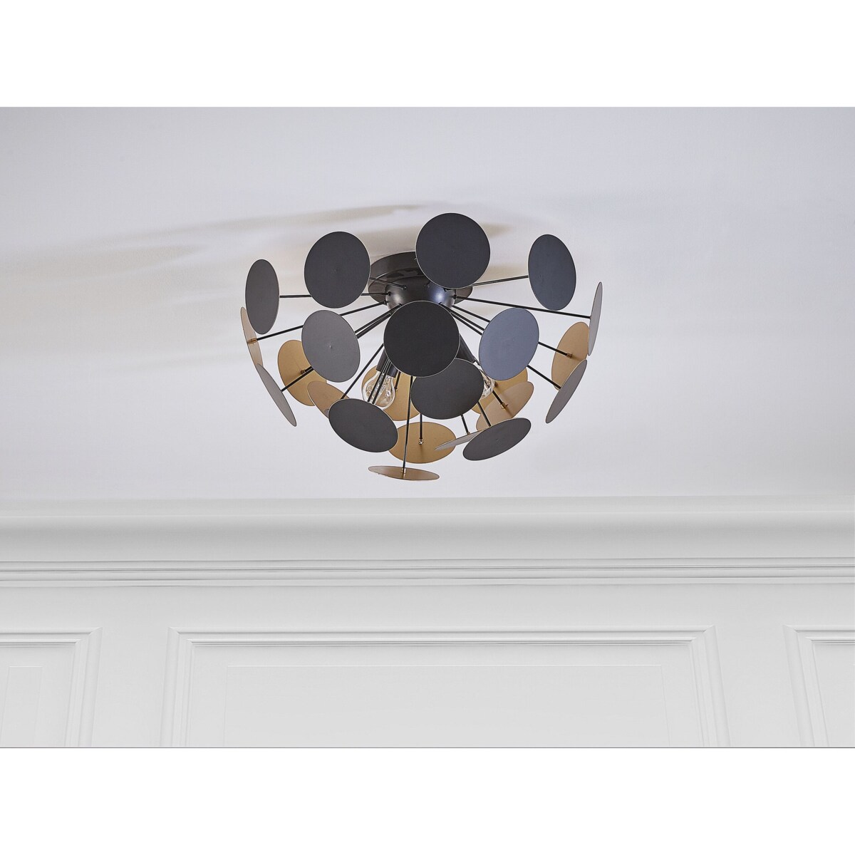 Lampa sufitowa czarno-złota MARITSA