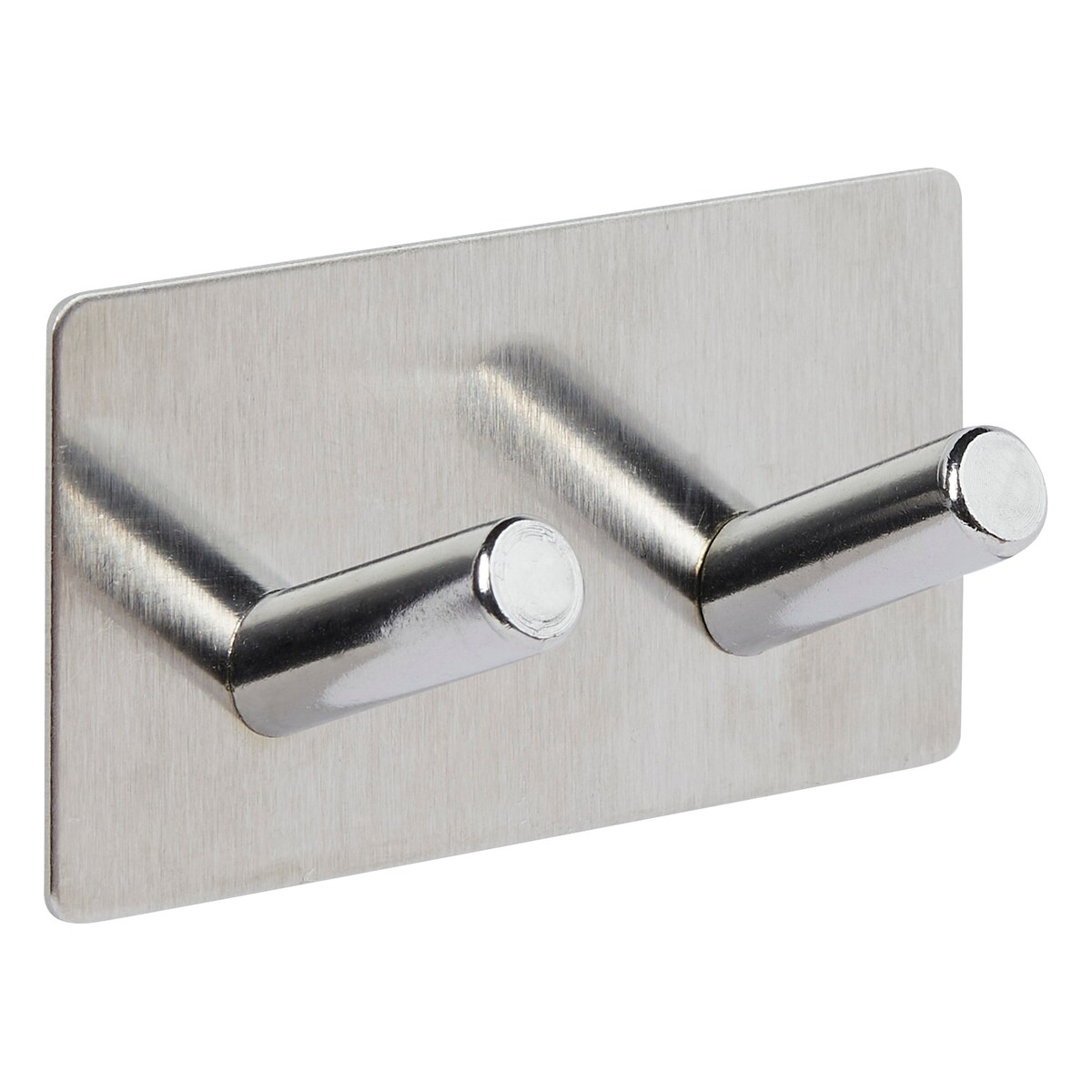 Haczyk samoprzylepny STIKY+ 2 wieszaki, stal nierdzewna, 9 x 3,5 x 4,5 cm