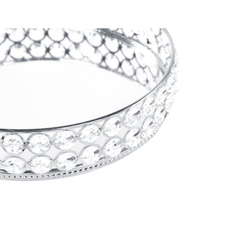 Taca dekoracyjna lustrzana okrągła srebrna VATAN