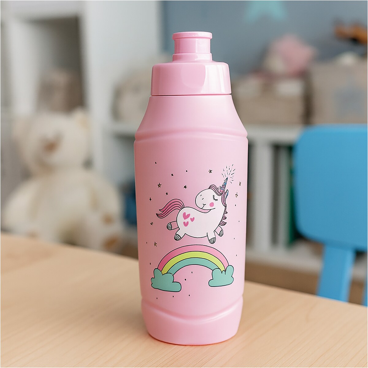 Bidon Dla Dzieci Butelka Na Wodę 375 Ml Jednorożec Różowy