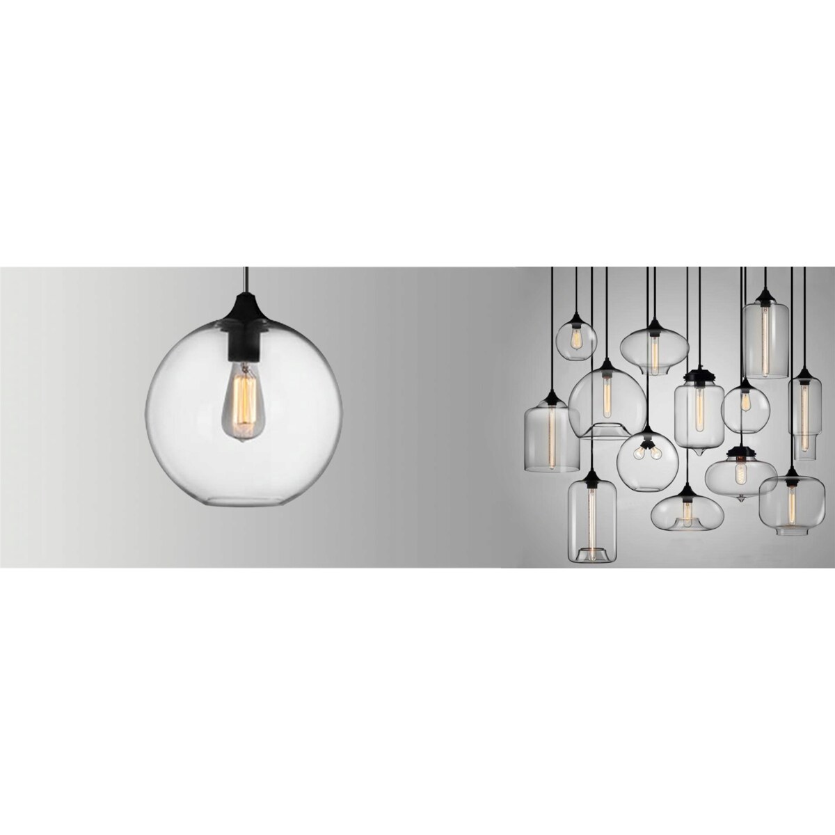 Lampa Sufitowa Wisząca Szklana App311-1Cp Loft