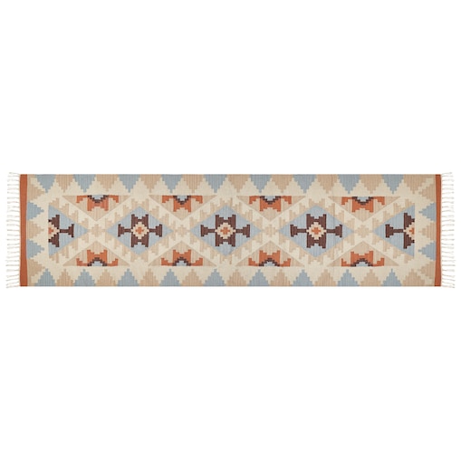 Dywan DILIJAN Kolorowy 80 x 300 cm Bawełna Kilim