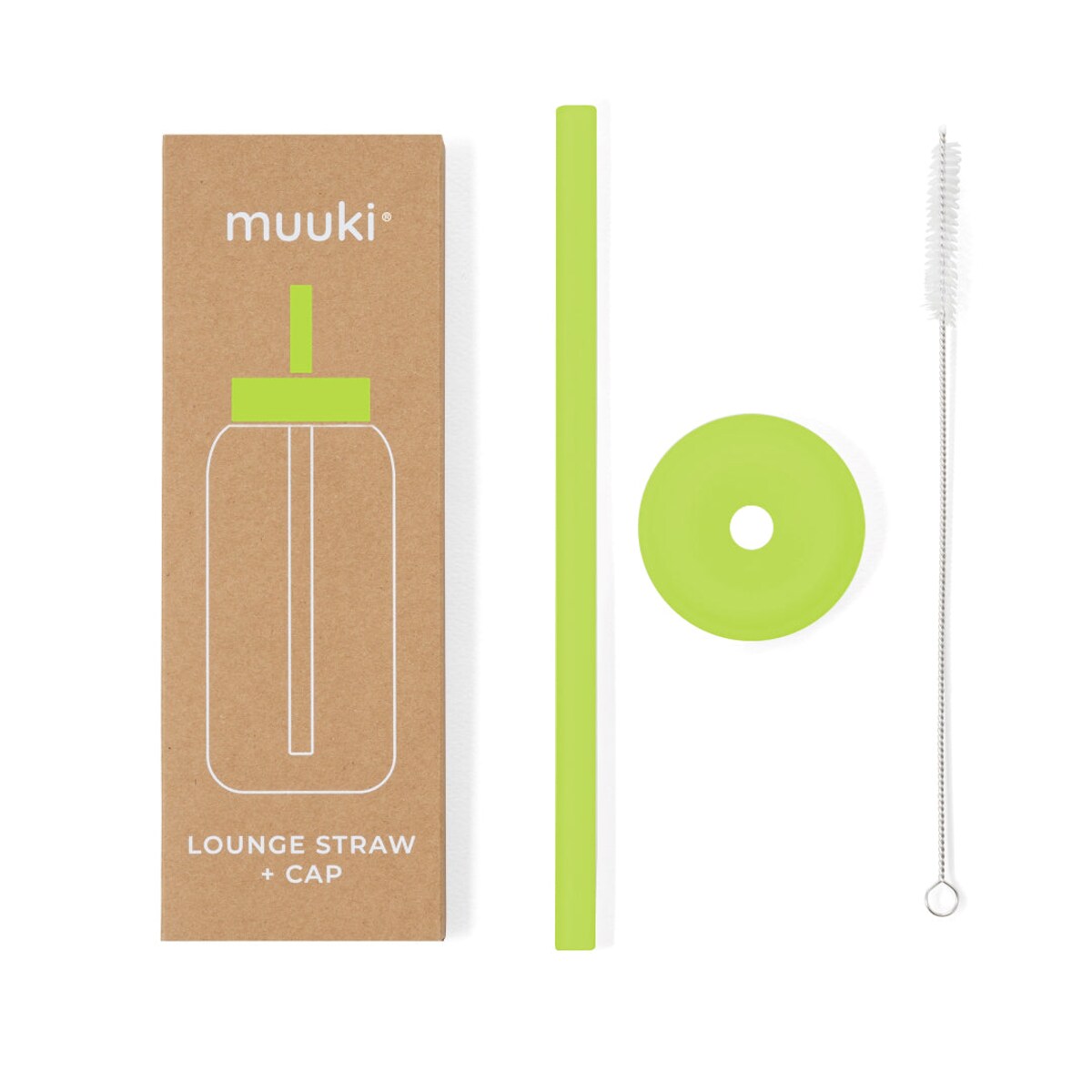 MUUKI słomka do butelki 720 ml, Electric Lime