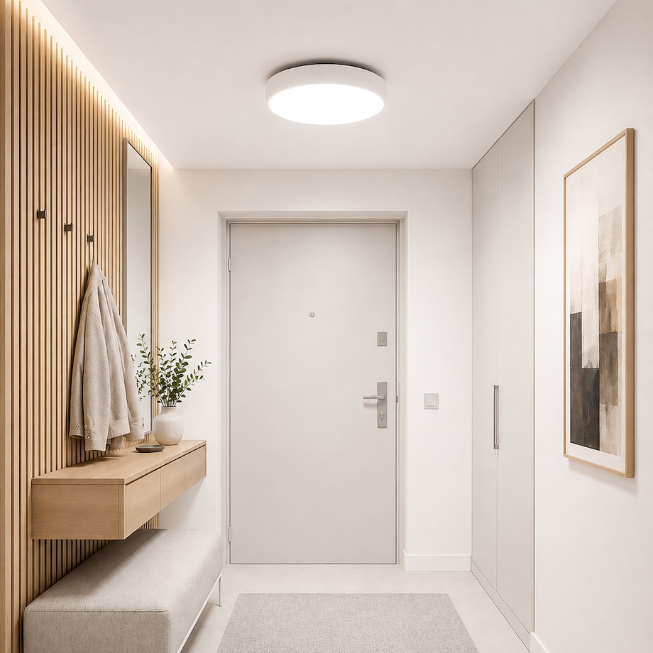 Lampa Sufitowa Łazienkowa Tk Lighting Velis Biała Plafon Led 24W Ip54 Zmienna Barwa, Ściemniany