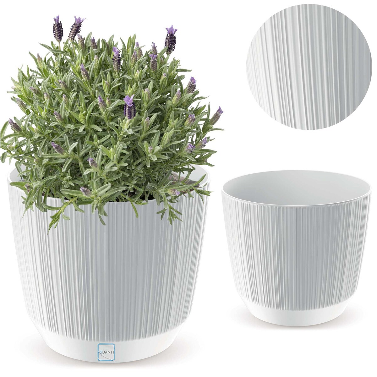 Doniczka Osłonka Domowa 16,8 Cm Ryfo Na Stół Parapet Do Domu Biała