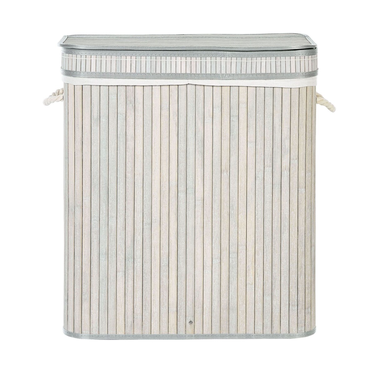 Kosz bambusowy z pokrywką szary KALTHOTA