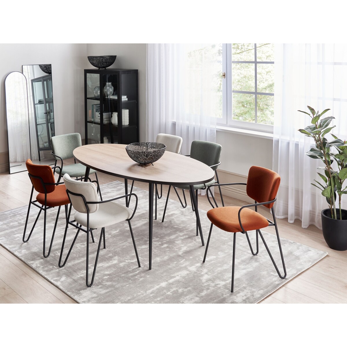 2 krzesła do jadalni pomarańczowe ELKO