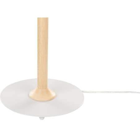 Lampa stołowa drewniana biała MOPPY