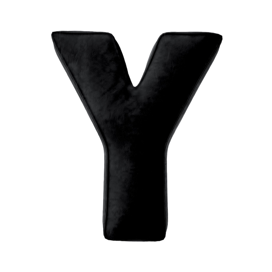 Poduszka literka Y, głęboka czerń, 35x40cm, Posh Velvet