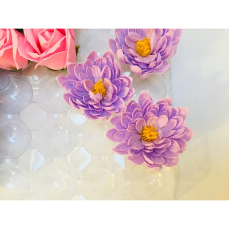 KWIATY MYDLANE astry FIOLETOWY do bukietu stroik box z mydła dekoracja