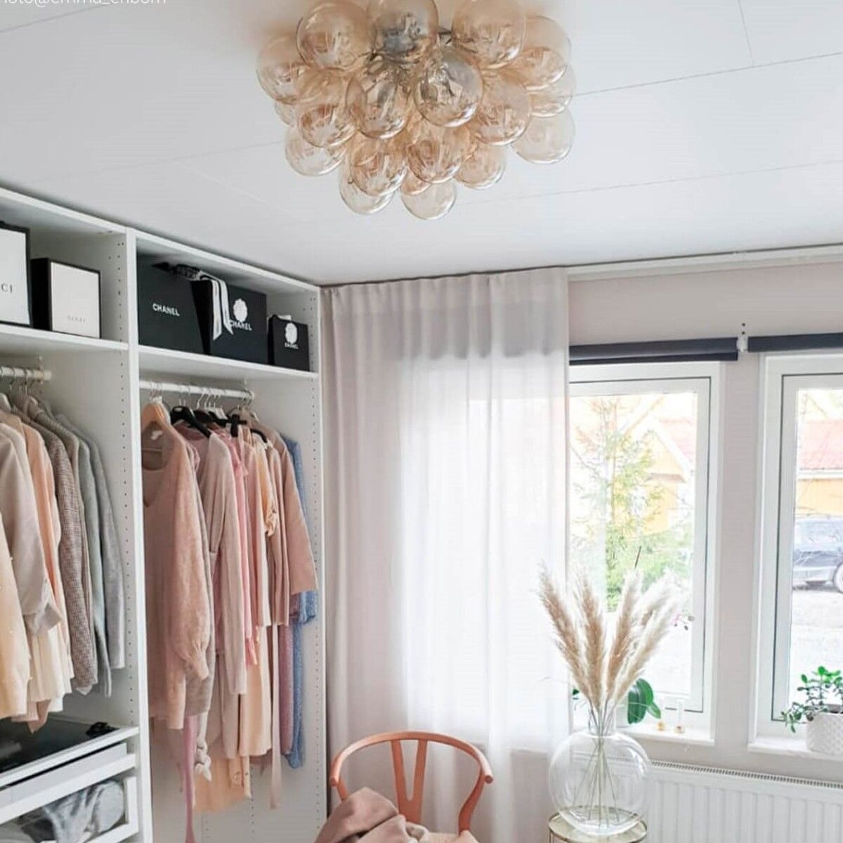 Sufitowa lampa Groos 4200990-5503 By Rydens szklane bąbelki bursztynowe