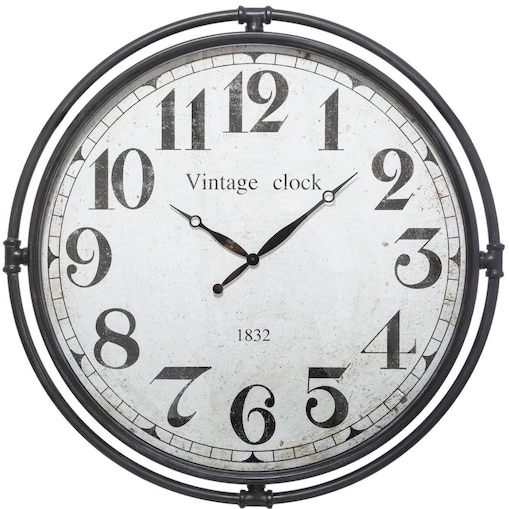 Zegar ścienny vintage IGOR, Ø 74 cm, metal