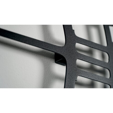 Duży metalowy zegar ścienny czarny 80cm