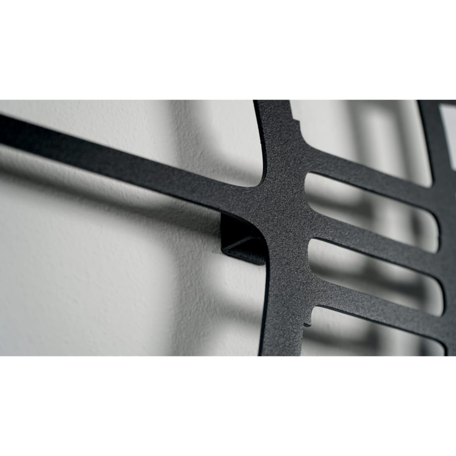 Duży metalowy zegar ścienny czarny 80cm