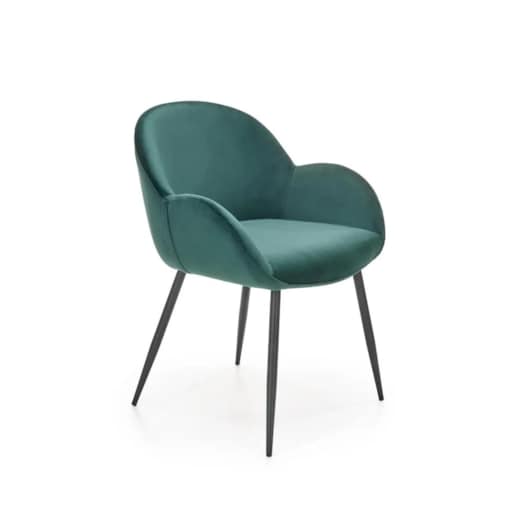 Krzesło tapicerowane K480 VELVET ciemnozielone