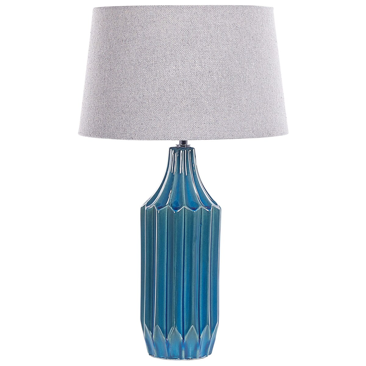 Lampa stołowa ceramiczna niebieska ABAVA