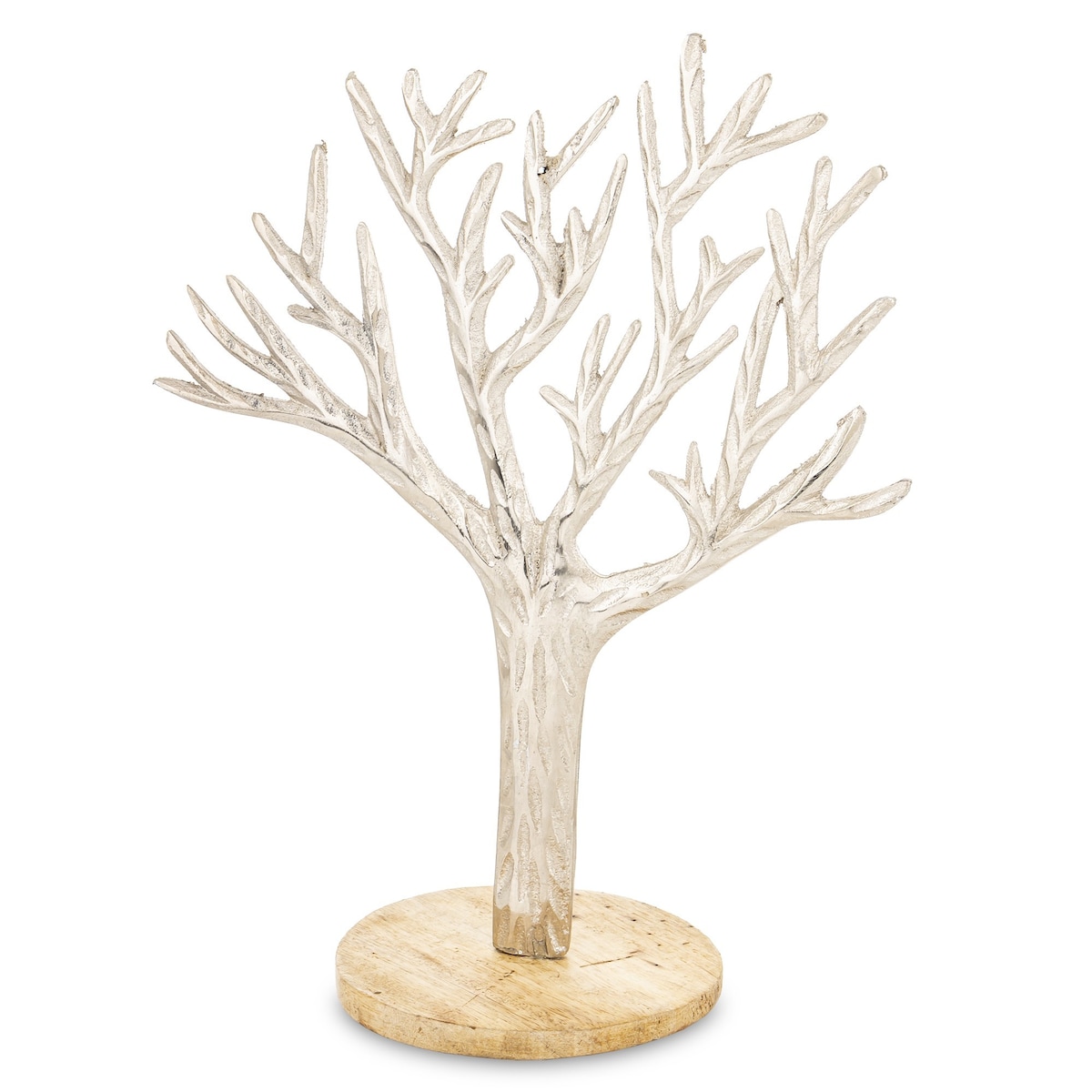 Dekoracyjne srebrne drzewko 30,5x25x13 cm SHATALA