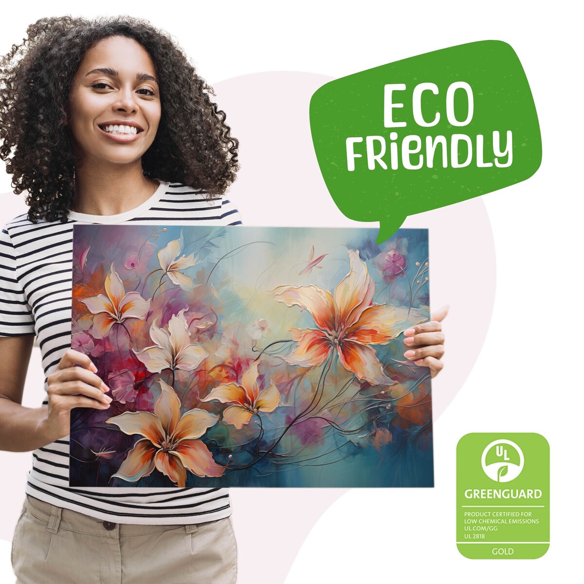 Obraz Na Płótnie Malowane Dzikie Kwiaty Abstrakcja Do Sypialni 120x80cm