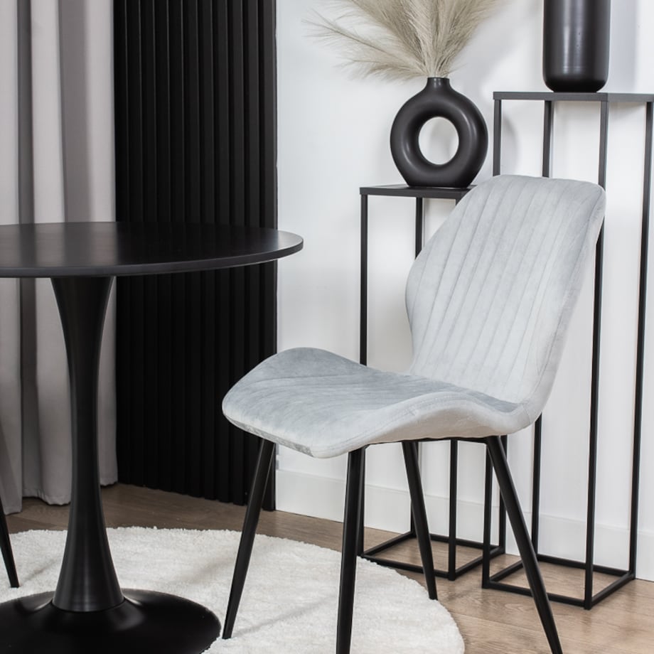 Krzesło tapicerowane welurowe pikowane do salonu jadalni velvet