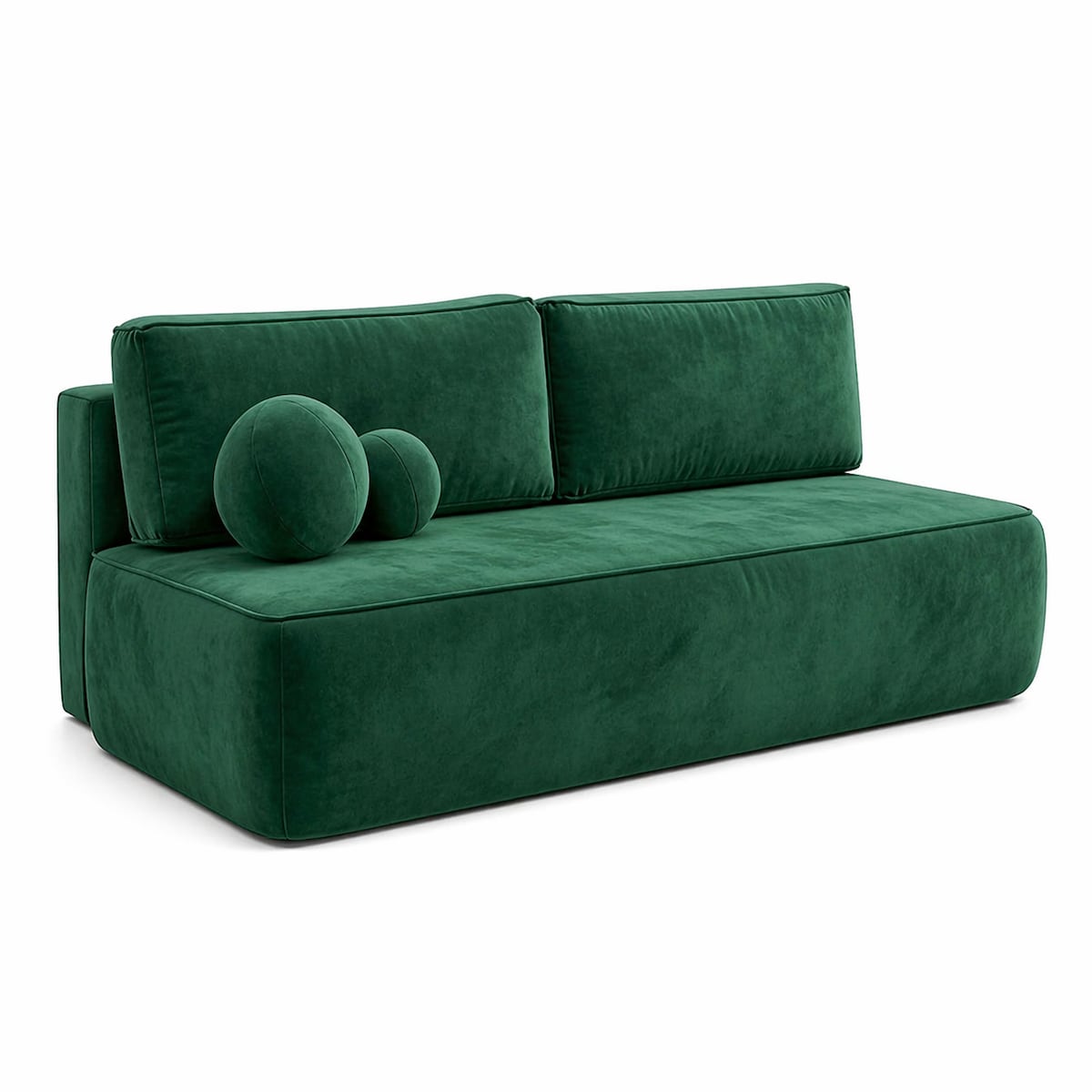 Sofa rozkładana 2-osobowa z funkcją spania do salonu zielona ARVETO