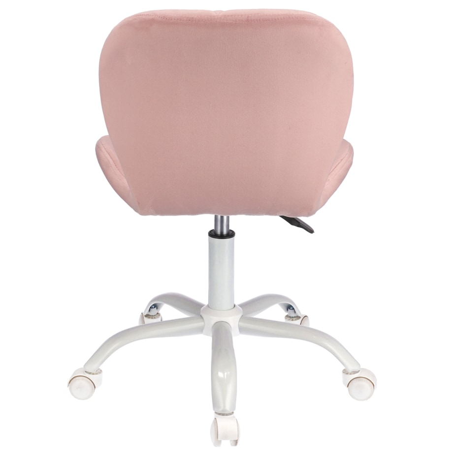 Krzesło biurowe obrotowe ENDO welur różowe