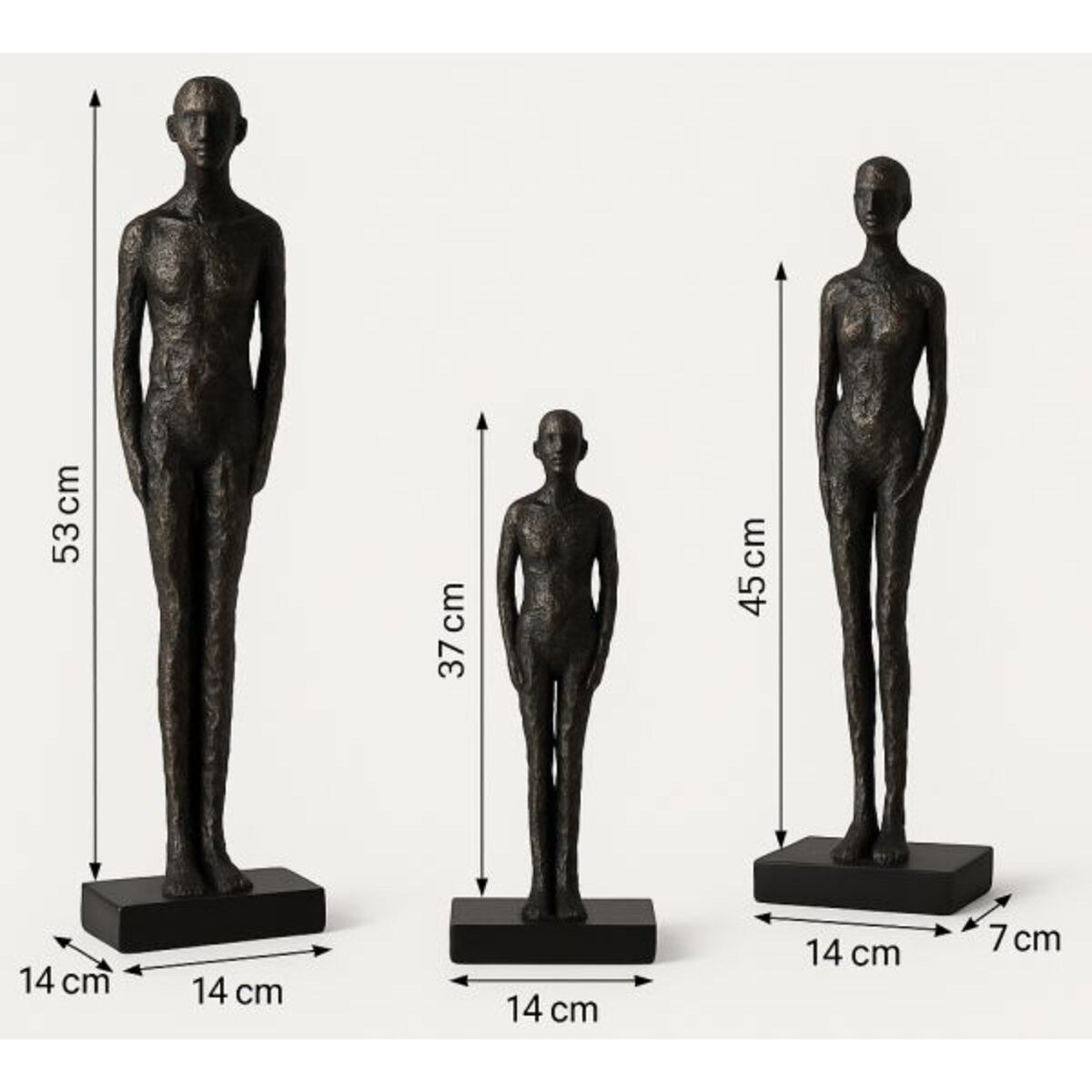 FIGURKA DEKORACYJNA CHRISTIANO CZARNY S