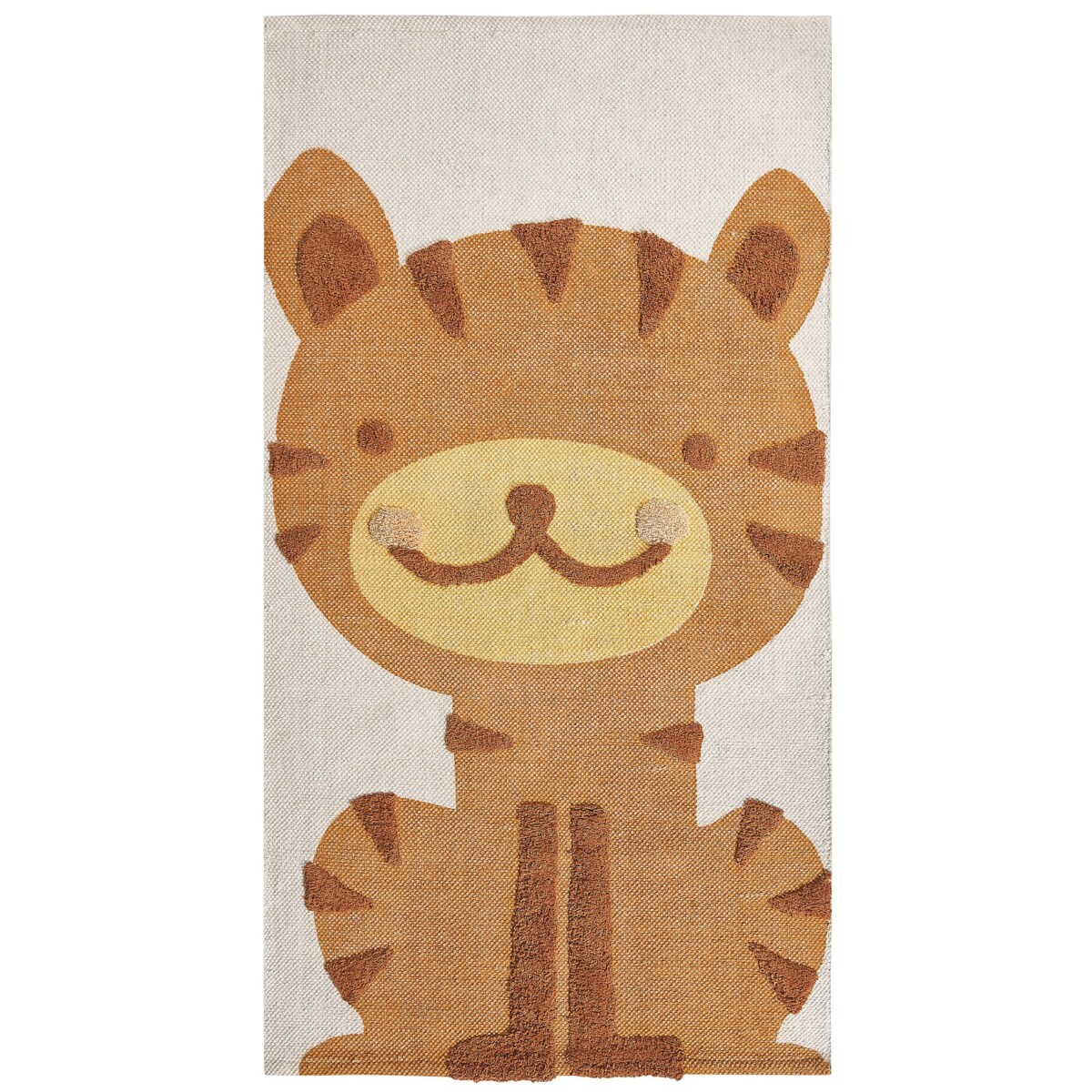 Dywan dziecięcy bawełniany motyw tygrysa 80 x 150 cm wielokolorowy SIGLI