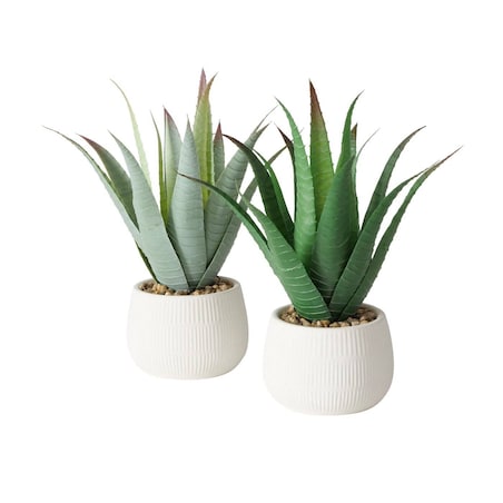 Sztuczna roślina aloes w donicze MONDRAGO, 29 cm