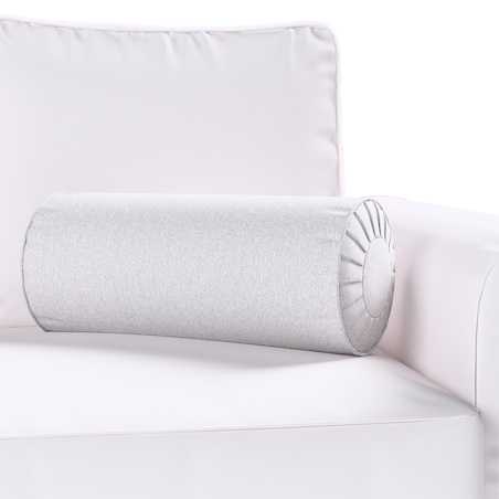 Poduszka wałek z zakładkami, szary melanż, Ø20 x 50 cm, Amsterdam