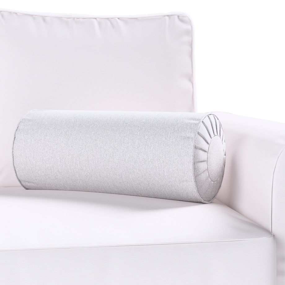 Poduszka wałek z zakładkami, szary melanż, Ø20 x 50 cm, Amsterdam