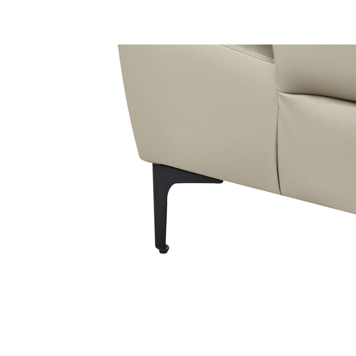 Narożnik FARILA Skóra naturalna Beżowoszary Regulowana dla 4 osób Lewostronny