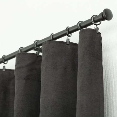 Zasłona BASIC na taśmie marszczącej 140x260cm czarny szenil 1 szt. 140x260 czarny