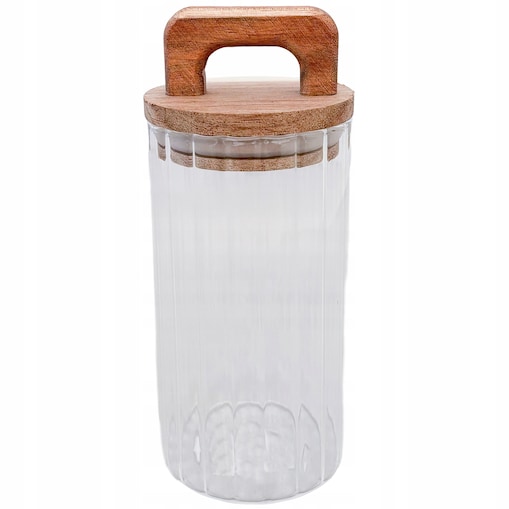 POJEMNIK SZKLANY NA PRZYPRAWY KAWĘ HERBATĘ ŻYWNOŚĆ 300ml słoik z przykrywką