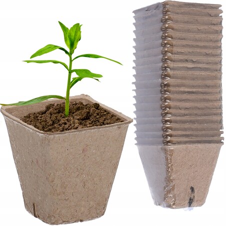 20 X Doniczki Torfowe Do Rozsady Wysiewu Pikowania Sadzonki
