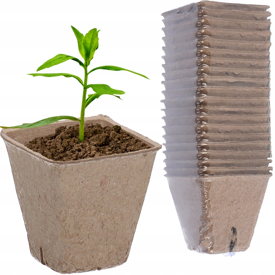 20 X Doniczki Torfowe Do Rozsady Wysiewu Pikowania Sadzonki