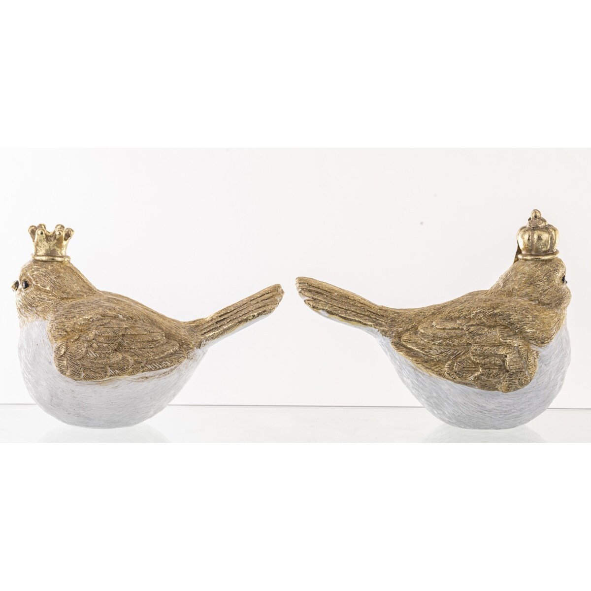 Dekoracja - 2 ptaszki w koronach 11x15x8 cm PASSERI