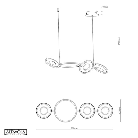 Ledowa Lampa wisząca Seppia No.4