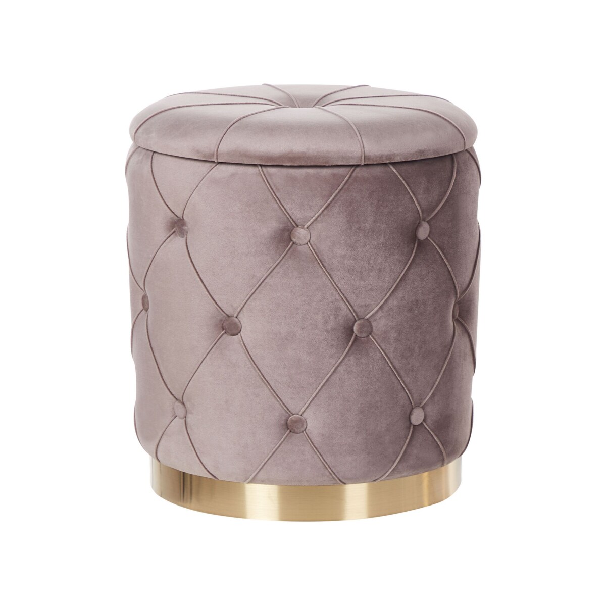 Zestaw 2 pufów ze schowkiem beżowo-szary PUEBLO