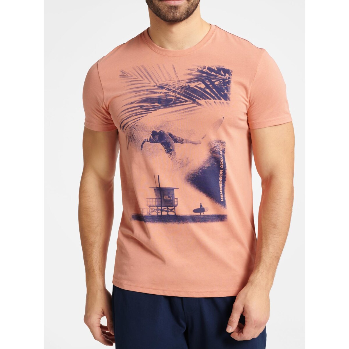 Piżama Fearless 40685-24X Brzoskwiniowo-Granatowa Brzoskwiniowo-Granatowy, XL