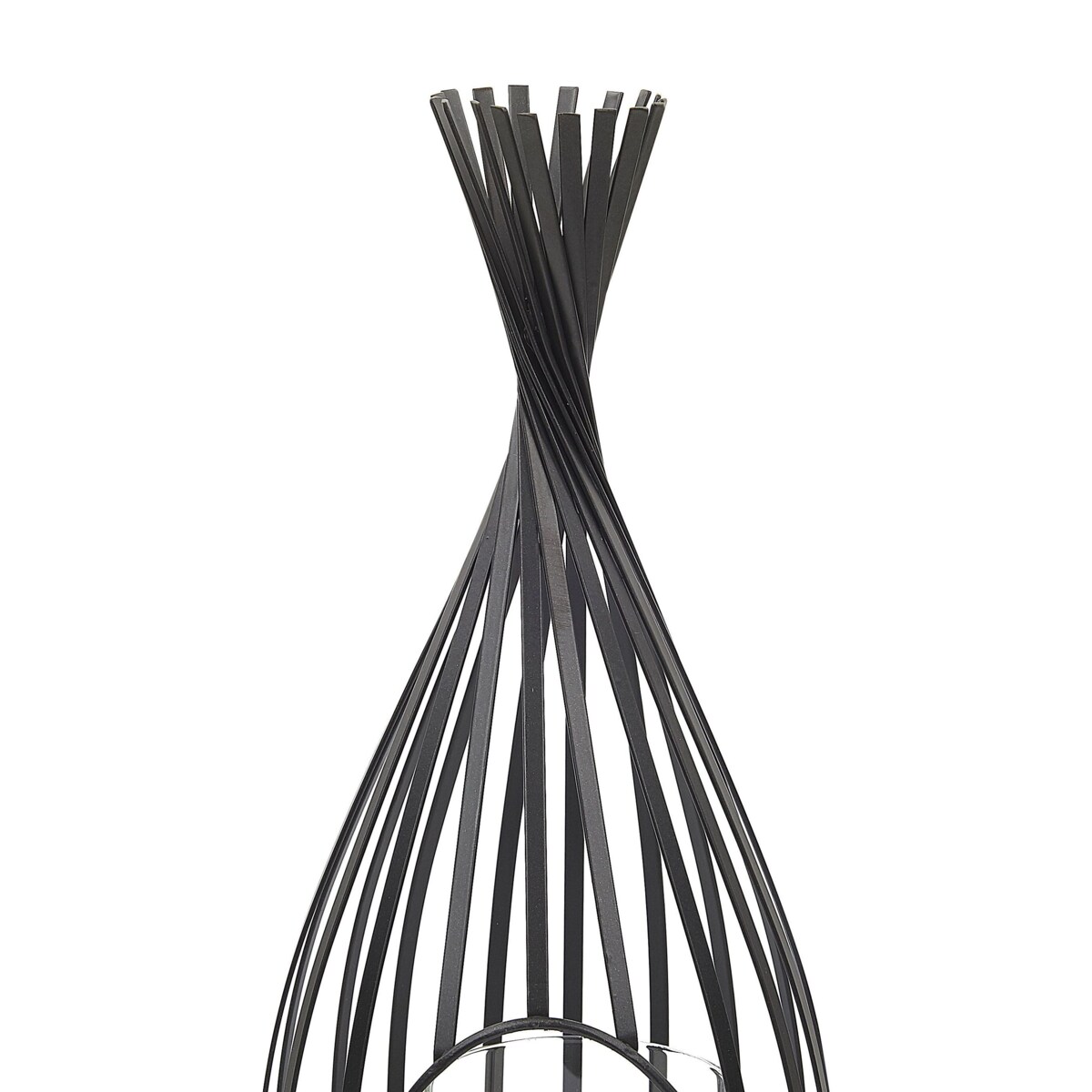 Lampion metalowy 38 cm czarny LOMBOK