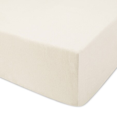 Prześcieradło z bawełny jersey z gumką 80x160 kolor Ecru