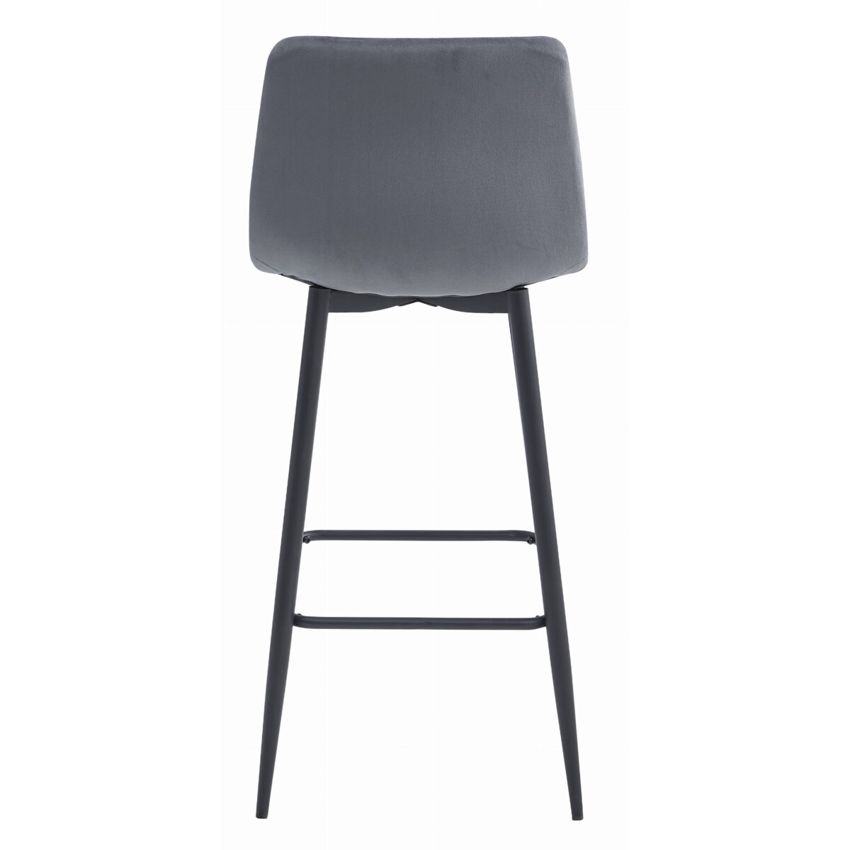 Hoker Do Jadalni Kuchni Baru Wysoki Arceto - Ciemny Szary Aksamit / Nogi Czarne X 3